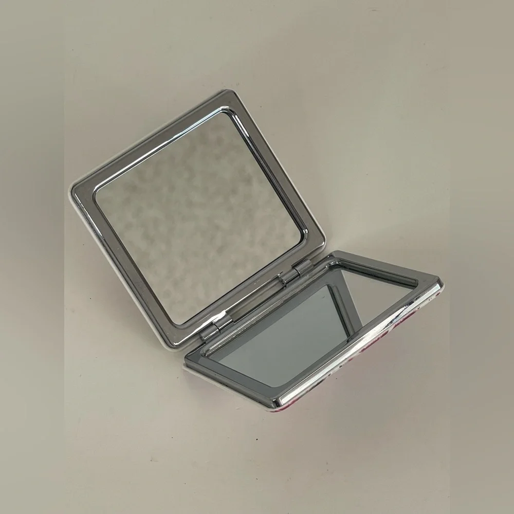 Pink and Silver Floral Tablet Cover with Protective Folding Design